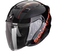 Casco moto aperto SCORPION EXO-230 QR nero-rosso Saldi S