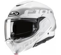 Casco moto apribile HJC F100 Hetal MC10 bianco-grigio L