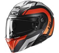 Casco moto apribile HJC i91 Arven MC6HSF nero-grigio-arancio XL