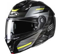 Casco moto apribile HJC i91 Dusk MC3H nero-grigio-giallo fluo S