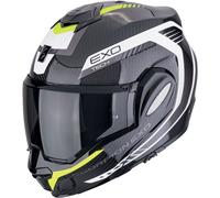Casco moto apribile Scorpion EXO-TECH EVO CARBON COSY nero-giallo fluo 2XL