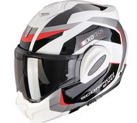 Casco moto apribile Scorpion EXO-TECH EVO PRO Accuti grigio-nero-rosso XL
