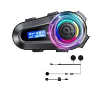 Casco Moto Auricolare, Casco Moto Bluetooth Auricolare, Q08 Cuffie per Caschi da Moto per Persona Singola wireless 5.3 Impermeabile IPX6 Cancellazione del rumore, Casco-Moto-Cuffie-Auricolare-Singola