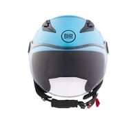Casco Moto Bambino Demi-Jet, BHR 838 CHILDREN, Casco Scooter per Bambini/Bambine Omologato ECE 22.06, Visiera Antigraffio e Sgancio Micrometrico, Blu, XL