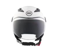 Casco Moto Bambino Demi-Jet, BHR 838 CHILDREN, Casco Scooter per Bambini/Bambine Omologato ECE 22.06, Visiera Antigraffio e Sgancio Micrometrico, Bianco, M