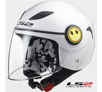 CASCO MOTO BIMBO JUNIOR SOLID LS2 OF602 FUNNY VISIERA LUNGA RED TAGLIA L
