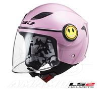 CASCO MOTO BIMBO JUNIOR SOLID LS2 OF602 FUNNY VISIERA LUNGA RED TAGLIA L