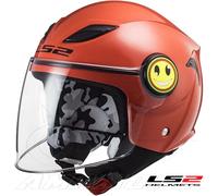 CASCO MOTO BIMBO JUNIOR SOLID LS2 OF602 FUNNY VISIERA LUNGA RED TAGLIA L