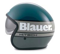 Casco Moto Blauer PILOT 4.0 HT Blu Ottanio Titanio Lucido Omologato ECE 22.06