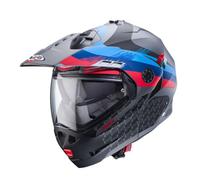 Casco Moto Caberg Tourmax X Sarabe Matt Gun Metal/Nero/Blu/Rosso Flip Up