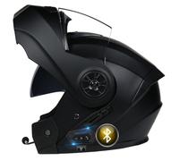 Casco Moto Casco Modulare Bluetooth, Casco da Moto Integrato Omologato ECE, Casco Modulare con Doppia Visiera, Traspirante E Confortevole, per Adulti, Donne E Uomini