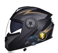 Casco Moto Casco Modulare Bluetooth, Casco da Moto Integrato Omologato ECE, Casco Modulare con Doppia Visiera, Traspirante E Confortevole, per Adulti, Donne E Uomini