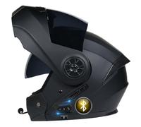 Casco Moto Casco Modulare Bluetooth, Casco da Moto Integrato Omologato ECE, Casco Modulare con Doppia Visiera, Traspirante E Confortevole, per Adulti, Donne E Uomini