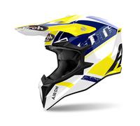 Casco moto cross Airoh WRAAAP FEEL GIALLO BLU S YELLOW helmet casque off road