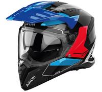 Casco moto enduro Airoh Bandit Tune blu-rosso S