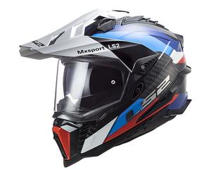Casco moto enduro LS2 MX701 C Explorer Frontier nero-blu XS