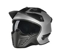 CASCO MOTO EXSENTIAL MOD BAYARD XP-69 S - DRACO HYBRID MATT SILVER GREY TG M