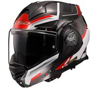 Casco moto flip-up LS2 FF901 Advant X Spectrum nero-bianco-rosso XS