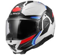 Casco moto flip-up LS2 FF910 Advant II Triple bianco-blu-rosso M