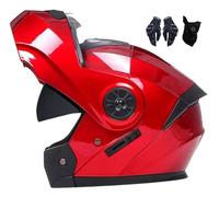 Casco Moto Flip Up Modulare con Doppia Visiera ABS, Certificato ECE 22.06 - Casco Integrale Modulare per Moto e Ciclomotori 3,M57-58CM