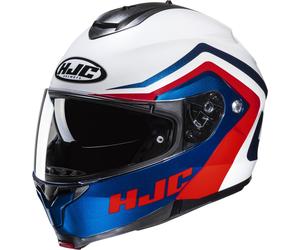 Casco moto HJC C91N Nepos MC21 rosso-blu-bianco flip-up M