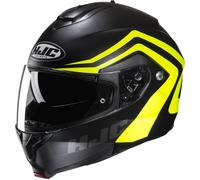 Casco moto HJC C91N Nepos MC3HSF nero-giallo fluo flip-up M