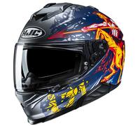 HJC Casco moto integrale i71 TAURUS MC1SF blu-grigio-giallo Taglia XS