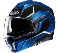 Casco moto HJC i100 Lorix MC2 nero-bianco-blu flip-up XL