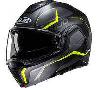 Casco moto HJC i100 Lorix MC3HSF nero-grigio-giallo flip-up L