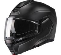Casco moto HJC I100 Solid semi-flat nero flip-up XL