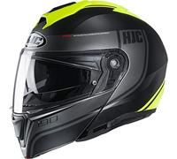 Casco moto HJC i90 DAVAN MC4HSF, Nero/Giallo, XS