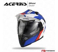 CASCO MOTO INTEGRALE ACER LIP FS-606 ENDURO ROSSO BLU BIANCO TG XS OFFROAD