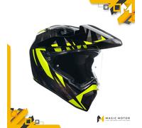 Casco moto Integrale AGV AX9 Steppa Carbon Lucido Nero - L