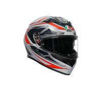 Casco Moto Integrale AGV K3 E2206 Space Matt White/Red Fluo Bianco Rosso Opaco