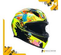 Casco moto Integrale AGV K3 Rossi Winter Test 2020 Lucido Giallo - XS