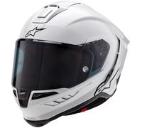 Casco moto integrale Alpinestars Supertech R-10 Solid carbonio bianco opaco XL
