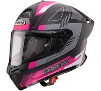 CASCO MOTO INTEGRALE CABERG ROXTER COLT NERO OPACO FUCSIA BIANCO