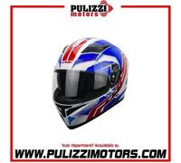 CASCO MOTO INTEGRALE CGM SPEED RACER BLU/ROSSO
