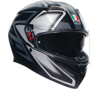 CASCO MOTO INTEGRALE DOPPIA VISIERA AGV K3 E22.06 COMPOUND NERO OPACO GRIGIO