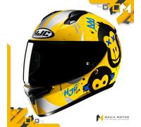 Casco moto integrale HJC C10 GETI MC3SF Giallo Opaco Argento Blu Nero - XXXS