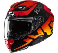 Casco moto integrale HJC F71 Bard MC1 nero-rosso-arancione M