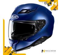 Casco moto integrale HJC F71 SOLID SEMI FLAT METALLIC BLUE Blu Opaco - M