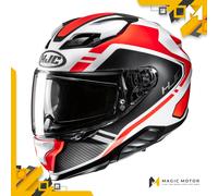 Casco moto integrale HJC F71 TOZZ MC6HSF Rosso Opaco Bianco Grigio - L