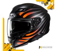 Casco moto integrale HJC F71 ZEN MC7SF Nero Opaco Arancione Argento - M