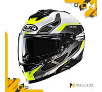 Casco moto integrale HJC i71 ZEST MC3H Bianco Lucido Argento Neon Nero - L