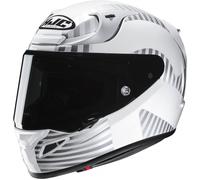 Casco moto integrale HJC RPHA 12 Ottin MC10 bianco-grigio S