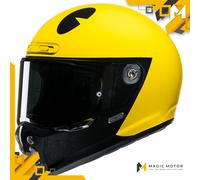 Casco moto integrale HJC V10 PAC-MAN BANDAI NAMCO MC3 Giallo Lucido Nero - L