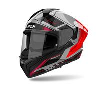 Casco moto integrale in fibra Airoh Matrix rocket red fluo gloss