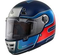 Casco moto integrale MT Jarama Baux D7 blu-rosso S