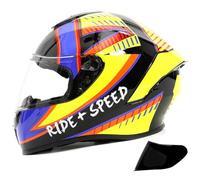 Casco Moto Integrale Omologato ECE 22.06, Casco Moto da Corsa Integrale per Uomo Donna, Leggero e confortevole Quattro Stagioni per Scooter Ciclomotori Motocross Street Racing